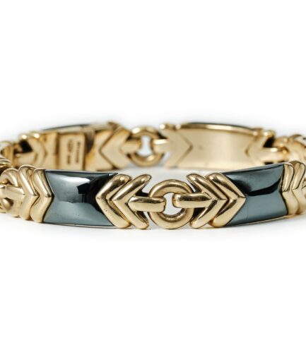 Vintage Bulgari Hematite gold bracelet