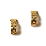 1990s Cartier 18k Yellow Gold Maillon De Panthere Earrings