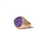 Bulgari ca 1970s Sugerloaf Amethyst 18kt Gold Ring
