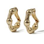 Vintage Bulgari 18 karat gold hoop earrings, made 1989