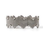 W.A. Bolin 1960s 18k white gold and diamond ‘zig-zag / chevron’ bracelet.