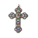 Early 20th Century Micro Mosaic Grand Tour Cross