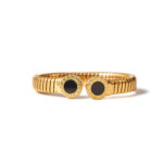 Bulgari “Bvlgari Bvlgari” Tubogas Bracelet with Black Onyx, c. 1980