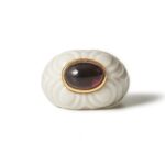 Chandra porcelain rubellite ring , ca 1990.