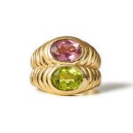 Bulgari Doppio Ring with Tourmaline and Peridot, c. 1980