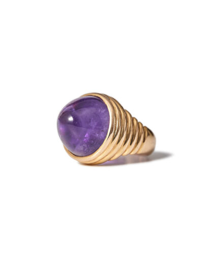Bulgari ca 1970s Sugerloaf Amethyst 18kt Gold Ring