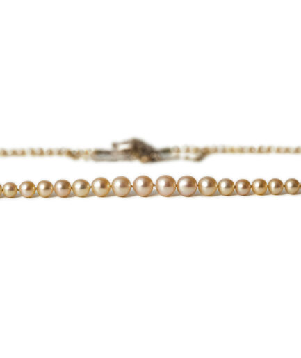 Cartier Graduated Pearl Necklace with Platinum & Diamond Clasp, 1951
